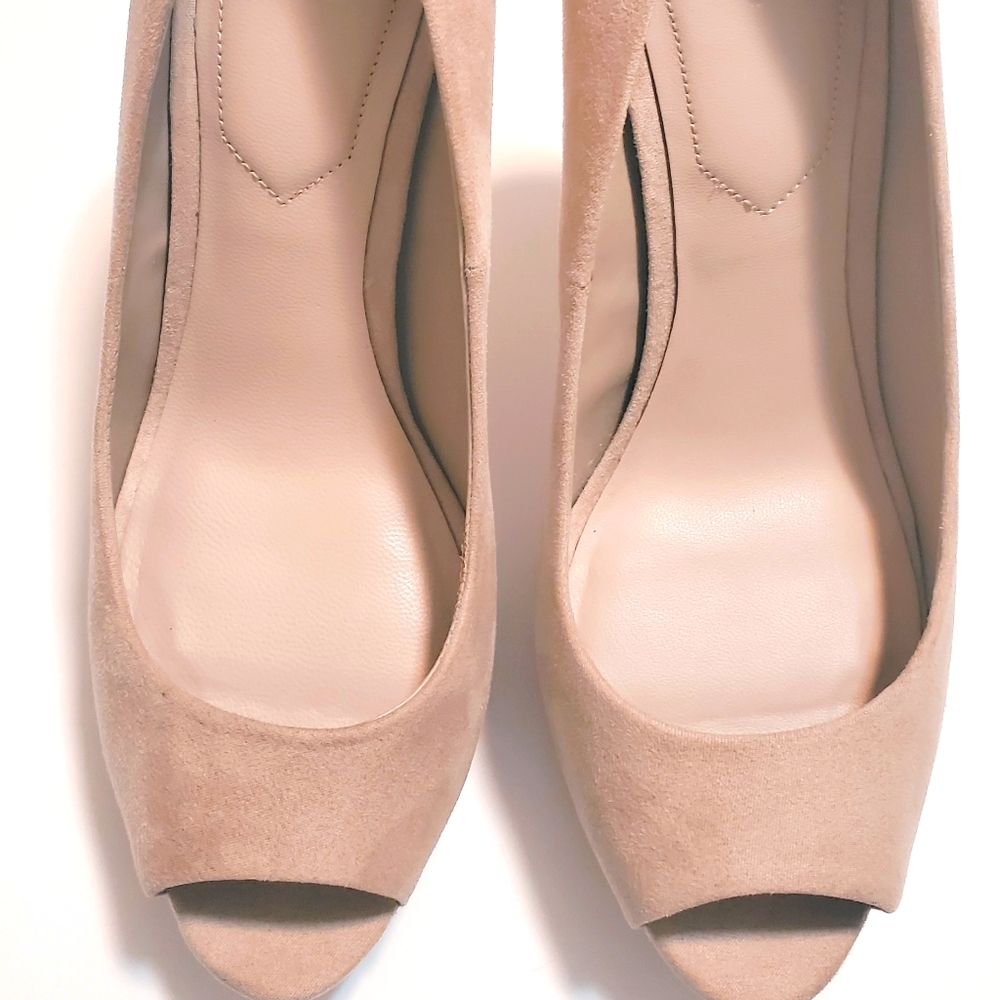 Aldo Suede Peep Toe  Heels
